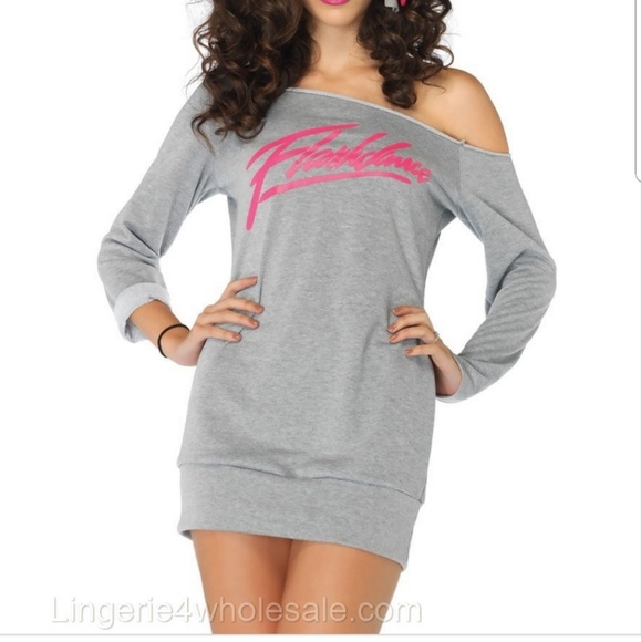 80's flashdance sweatshirt dress